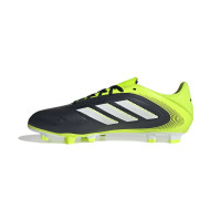 adidas Copa Pure III Club Gazon Naturel Artificiel Chaussures de Foot (MG) Noir Blanc Néon Jaune