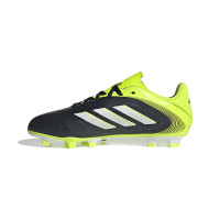 adidas Copa Pure III Club Gras / Kunstgras Voetbalschoenen (MG) Kids Zwart Wit Neongeel