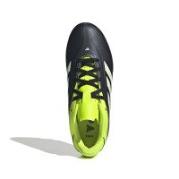adidas Copa Pure III Club Gras / Kunstgras Voetbalschoenen (MG) Kids Zwart Wit Neongeel