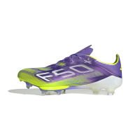 adidas F50+ Gras Voetbalschoenen (FG) Paars Wit Neongeel