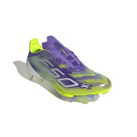adidas F50+ Gras Voetbalschoenen (FG) Paars Wit Neongeel