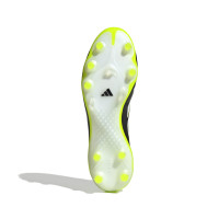 adidas Copa Pure III Elite Veterloze Gras Voetbalschoenen (FG) Zwart Wit Neongeel