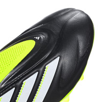 adidas Copa Pure III Elite Veterloze Gras Voetbalschoenen (FG) Zwart Wit Neongeel