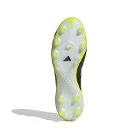 adidas Copa Pure III Elite Gazon Naturel Chaussures de Foot (FG) Noir Blanc Jaune Néon