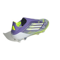 adidas F50 Elite Sans Lacets Crampons Vissés Chaussures de Foot (SG) Mauve Blanc Néon Jaune