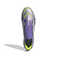 adidas F50 Elite Sans Lacets Crampons Vissés Chaussures de Foot (SG) Mauve Blanc Néon Jaune
