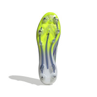 adidas F50 Elite Sans Lacets Crampons Vissés Chaussures de Foot (SG) Mauve Blanc Néon Jaune