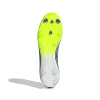 adidas F50 League Veterloze Gras / Kunstgras Voetbalschoenen (MG) Paars Wit Neongeel