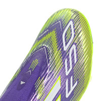 adidas F50 League Veterloze Gras / Kunstgras Voetbalschoenen (MG) Paars Wit Neongeel