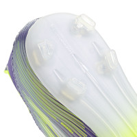 adidas F50 League Veterloze Gras / Kunstgras Voetbalschoenen (MG) Paars Wit Neongeel