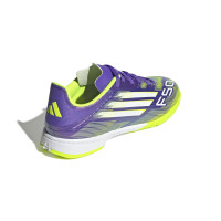 adidas F50 League Zaalvoetbalschoenen (IN) Kids Paars Wit Neongeel