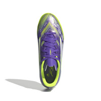 adidas F50 League Zaalvoetbalschoenen (IN) Kids Paars Wit Neongeel