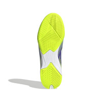 adidas F50 League Zaalvoetbalschoenen (IN) Kids Paars Wit Neongeel