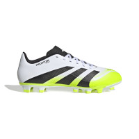 adidas Predator Club Gazon Naturel Gazon Artificiel Chaussures de Foot (MG) Blanc Noir Néon Jaune