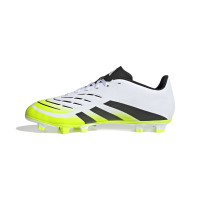 adidas Predator Club Gazon Naturel Gazon Artificiel Chaussures de Foot (MG) Blanc Noir Néon Jaune