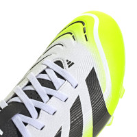 adidas Predator Club Gazon Naturel Gazon Artificiel Chaussures de Foot (MG) Blanc Noir Néon Jaune