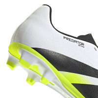 adidas Predator Club Gazon Naturel Gazon Artificiel Chaussures de Foot (MG) Blanc Noir Néon Jaune