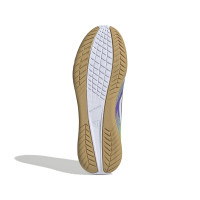 adidas F50 Club Zaalvoetbalschoenen (IN) Kids Paars Wit Neongeel