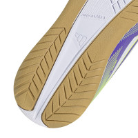 adidas F50 Club Zaalvoetbalschoenen (IN) Kids Paars Wit Neongeel