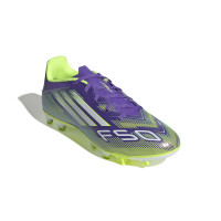 adidas F50 Club Gras / Kunstgras Voetbalschoenen (MG) Paars Wit Neongeel