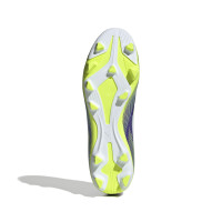 adidas F50 Club Gras / Kunstgras Voetbalschoenen (MG) Paars Wit Neongeel