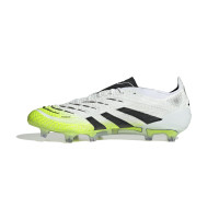 adidas Predator Elite Gazon Naturel Chaussures de Foot (FG) Blanc Noir Jaune Néon