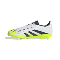 adidas Predator League Gras / Kunstgras Voetbalschoenen (MG) Kids Wit Zwart Neongeel