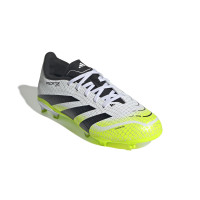 adidas Predator League Gras / Kunstgras Voetbalschoenen (MG) Kids Wit Zwart Neongeel