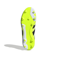 adidas Predator League Gras / Kunstgras Voetbalschoenen (MG) Kids Wit Zwart Neongeel