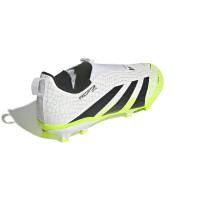 adidas Predator League Sans Lacets Gazon Naturel Artificiel Chaussures de Foot (MG) Enfants Blanc Noir Néon Jaune