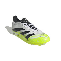 adidas Predator League Crampons Vissés Chaussures de Foot (SG) Blanc Noir Néon Jaune
