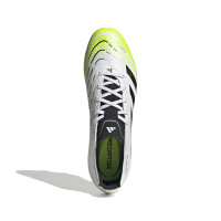 adidas Predator League Crampons Vissés Chaussures de Foot (SG) Blanc Noir Néon Jaune