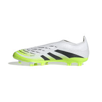 adidas Predator League Veterloze Gras / Kunstgras Voetbalschoenen (MG) Wit Zwart Neongeel