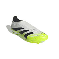 adidas Predator League Veterloze Gras / Kunstgras Voetbalschoenen (MG) Wit Zwart Neongeel