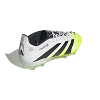 adidas Predator Elite Gazon Naturel Chaussures de Foot (FG) Enfants Blanc Noir Jaune Néon