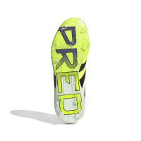 adidas Predator Elite Gazon Naturel Chaussures de Foot (FG) Enfants Blanc Noir Jaune Néon