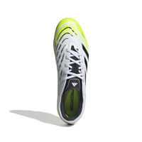 adidas Predator Pro Gras / Kunstgras Voetbalschoenen (MG) Wit Zwart Neongeel
