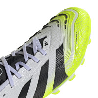 adidas Predator Pro Gras / Kunstgras Voetbalschoenen (MG) Wit Zwart Neongeel