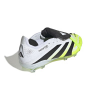 adidas Predator Elite FT Gazon Naturel Chaussures de Foot (FG) Enfants Blanc Noir Néon Jaune