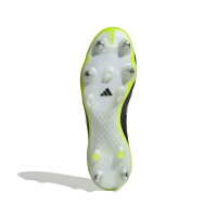 adidas Copa Pure III Elite Sans Lacets Crampons Vissés Chaussures de Foot (SG) Noir Blanc Jaune Néon