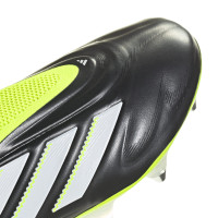 adidas Copa Pure III Elite Sans Lacets Crampons Vissés Chaussures de Foot (SG) Noir Blanc Jaune Néon