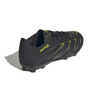 adidas Predator League Gazon Naturel Artificiel Chaussures de Foot (MG) Enfants Noir Gris Foncé Jaune Néon