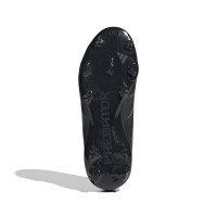 adidas Predator League Gazon Naturel Artificiel Chaussures de Foot (MG) Enfants Noir Gris Foncé Jaune Néon