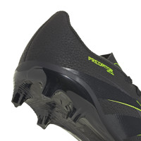 adidas Predator League Gazon Naturel Artificiel Chaussures de Foot (MG) Enfants Noir Gris Foncé Jaune Néon