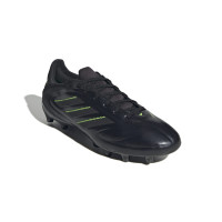 adidas Copa Pure III Pro Gazon Naturel Chaussures de Foot (FG) Noir Gris Foncé Vert
