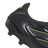 adidas Copa Pure III Pro Gazon Naturel Chaussures de Foot (FG) Noir Gris Foncé Vert