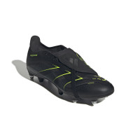 adidas Predator League FT Crampons Vissés Chaussures de Foot (SG) Noir Gris Foncé Jaune Néon