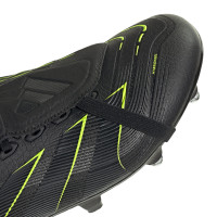 adidas Predator League FT Crampons Vissés Chaussures de Foot (SG) Noir Gris Foncé Jaune Néon