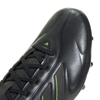 adidas Copa Pure III League Gazon Naturel Artificiel Chaussures de Foot (MG) Noir Gris Foncé Vert