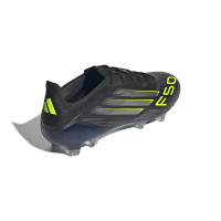 adidas F50 Elite Gazon Naturel Chaussures de Foot (FG) Noir Argenté Néon Jaune